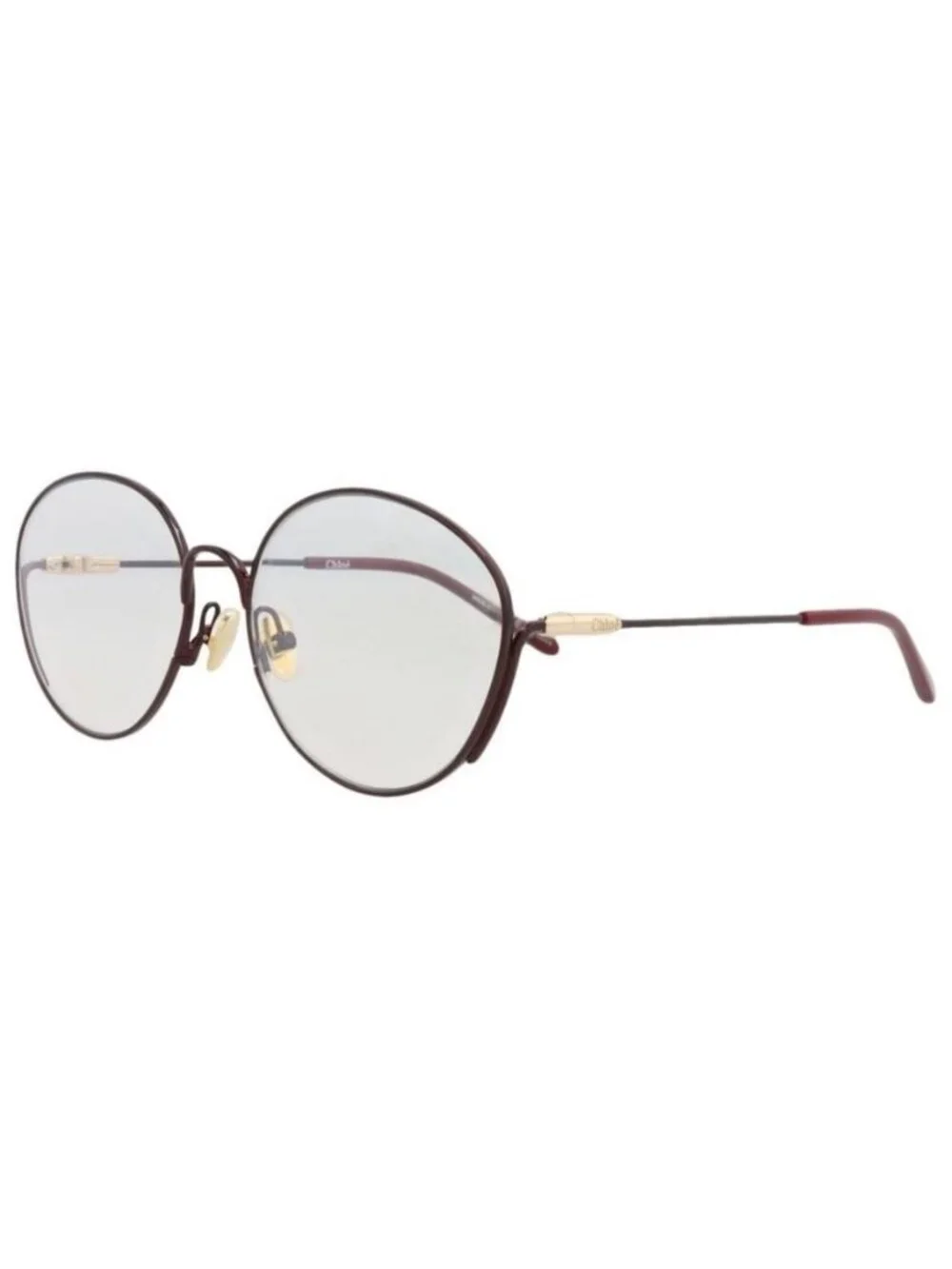 New Chloé Womens Cat Eye Burgundy Burgundy Transparent Fashion Designer Eyeglass